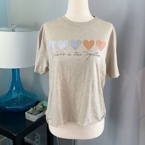 Social Culture Raw Hem Crop Top sz med T shirt